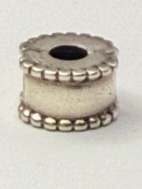 Retired Pandora Beveled Clip Charm 790267 Sterling Silver ALE